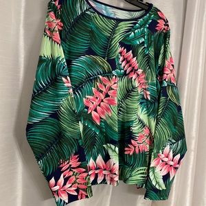 Lands end Tropical long sleeve jersey